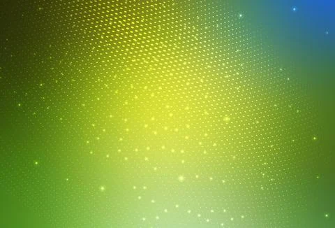 Light Green, Yellow vector Blurred bubbles on abstract background with colorf Stock Illustration