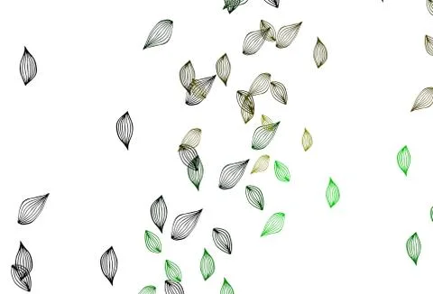 Light Green, Yellow vector doodle cover. 스톡 일러스트