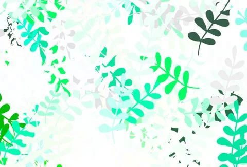 Light Green, Yellow vector elegant pattern with leaves. Illustrazione stock