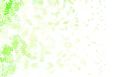 Light Green, Yellow vector elegant pattern with leaves. Illustrazione stock