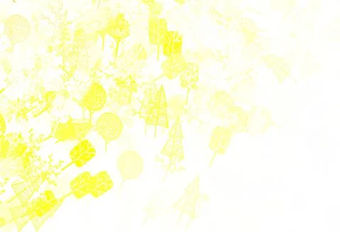Light Green, Yellow vector elegant pattern with trees, branches. Illustrazione stock