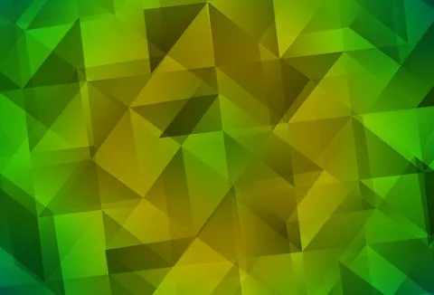 Light Green, Yellow vector gradient triangles pattern. Illustrazione stock