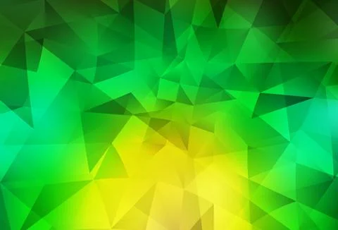 Light Green, Yellow vector gradient triangles pattern. 스톡 일러스트