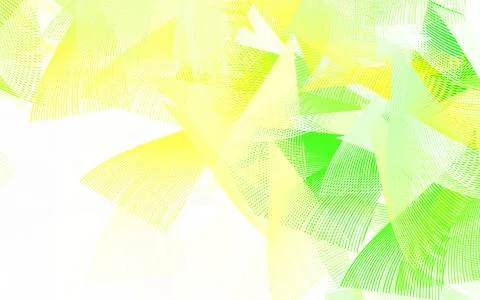 Light Green, Yellow vector layout with lines, triangles. Illustrazione stock