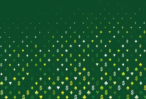 Light green, yellow vector layout with elements of cards. Stock Illustration