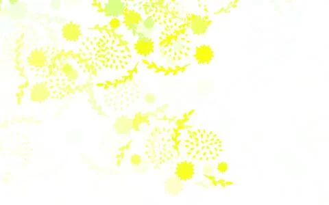 Light Green, Yellow vector natural pattern with flowers, roses. Stock Illustration