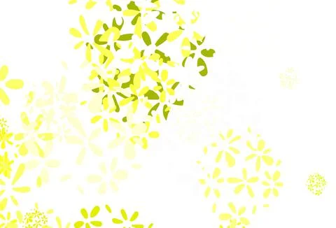 Light Green, Yellow vector natural pattern with leaves. 스톡 일러스트