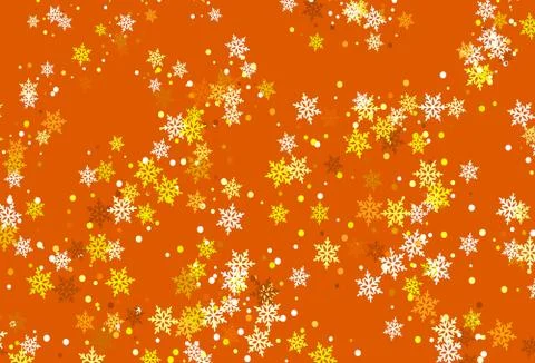 Light Green, Yellow vector pattern with christmas snowflakes. 스톡 일러스트