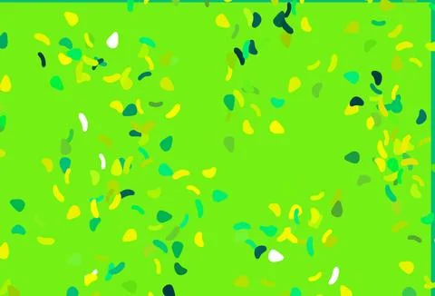 Light Green, Yellow vector pattern with chaotic shapes. Stock Illustration