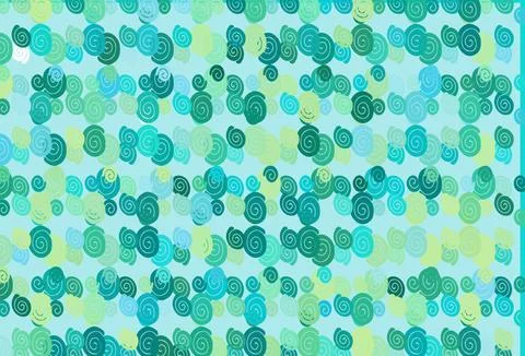 Light Green, Yellow vector pattern with liquid shapes. イラスト素材