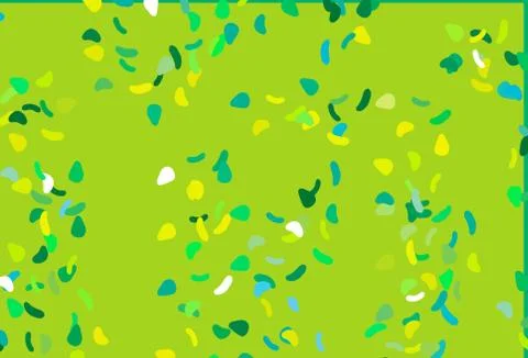 Light Green, Yellow vector pattern with chaotic shapes. Stock Illustration