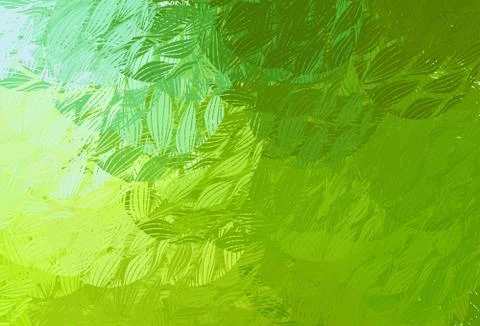 Light Green, Yellow vector pattern with random forms. イラスト素材