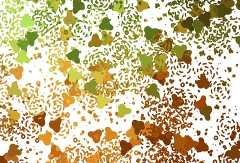 Light Green, Yellow vector pattern with random forms. Stock Illustration