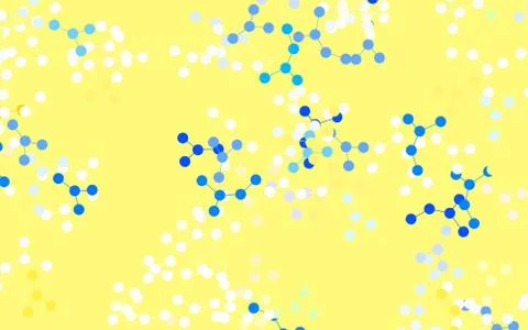 Light Green, Yellow vector pattern with artificial intelligence network. Stock Illustration