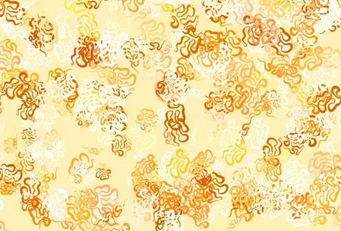 Light Green, Yellow vector pattern with random forms. Stock Illustration