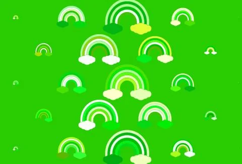 Light Green, Yellow vector pattern with rainbow elements. Illustrazione stock