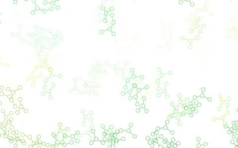 Light Green, Yellow vector pattern with artificial intelligence network. Stockillustratie