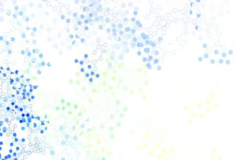 Light Green, Yellow vector pattern with artificial intelligence network. Stock Illustration