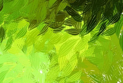 Light Green, Yellow vector pattern with random forms. Illustrazione stock