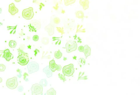 Light Green, Yellow vector pattern with random forms. Stock Illustration