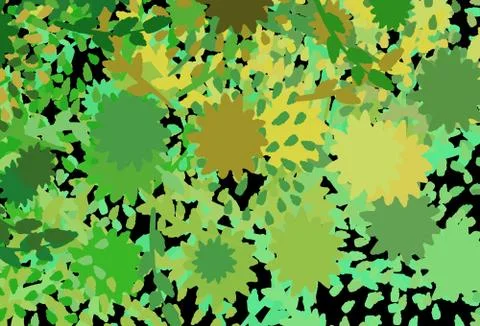 Light Green, Yellow vector pattern with random forms. Illustrazione stock