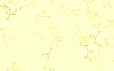 Light Green, Yellow vector pattern with artificial intelligence network. Stock Illustration