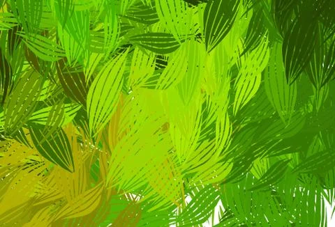 Light Green, Yellow vector pattern with random forms. Stock Illustration
