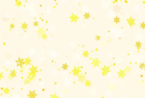 Light Green, Yellow vector pattern with christmas snowflakes. Stock Illustration