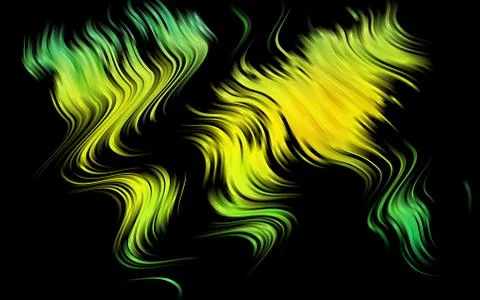 Light Green, Yellow vector pattern with liquid shapes. Illustrazione stock