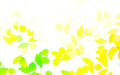 Light Green, Yellow vector pattern with random forms. Stock Illustration