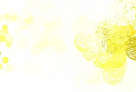 Light Green, Yellow vector pattern with random forms. Stock Illustration