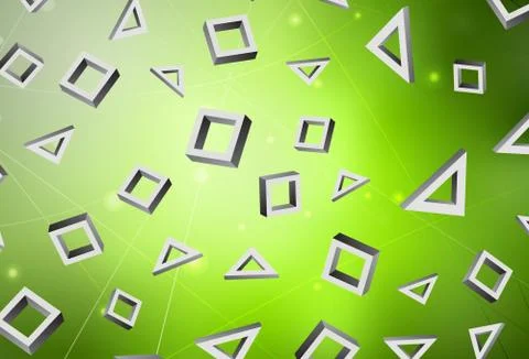 Light Green, Yellow vector pattern in square style. Illustrazione stock