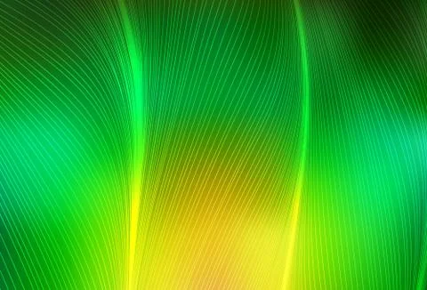 Light Green, Yellow vector pattern with bent lines. Stock Illustration