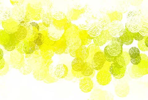 Light Green, Yellow vector pattern with random forms. 库存插图
