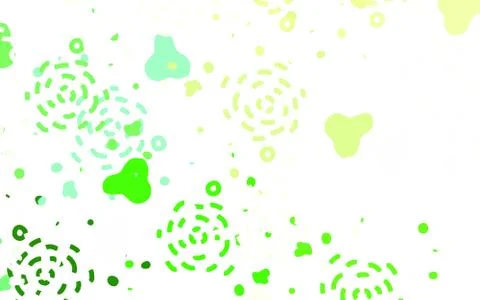 Light Green, Yellow vector pattern with random forms. Stock Illustration