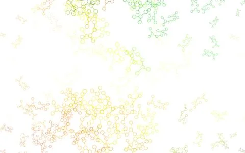 Light Green, Yellow vector pattern with artificial intelligence network. Stock Illustration