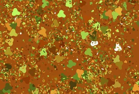 Light Green, Yellow vector pattern with random forms. Illustrazione stock