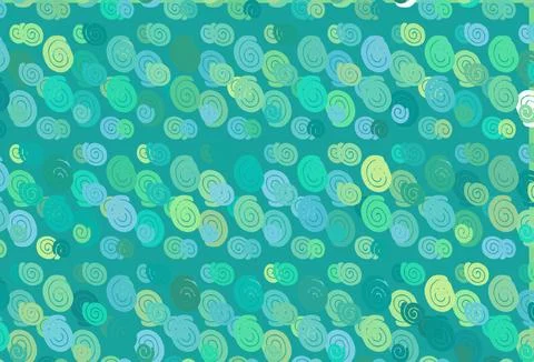 Light Green, Yellow vector pattern with liquid shapes. Stock Illustration