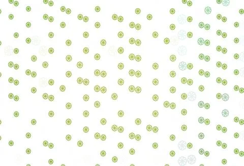 Light Green, Yellow vector pattern with christmas snowflakes. Stock Illustration