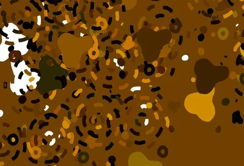 Light Green, Yellow vector pattern with random forms. Stock Illustration