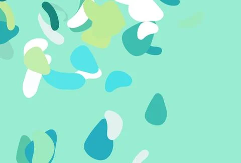 Light green, yellow vector pattern with chaotic shapes. Stock Illustration