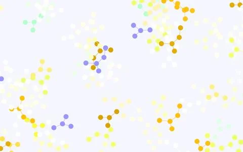 Light Green, Yellow vector pattern with artificial intelligence network. Stock Illustration