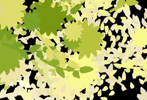 Light Green, Yellow vector pattern with random forms. Illustrazione stock