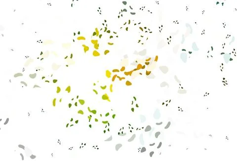 Light green, yellow vector pattern with chaotic shapes. Stock Illustration