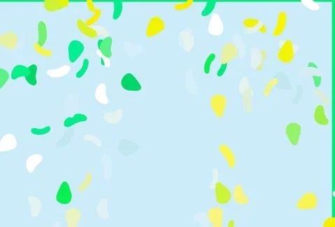 Light Green, Yellow vector pattern with chaotic shapes. Stock Illustration