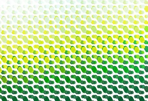 Light Green, Yellow vector pattern with liquid shapes. Stock Illustration