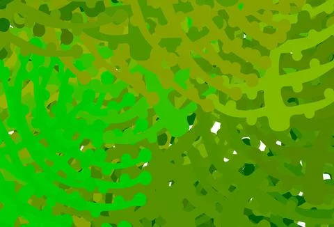 Light Green, Yellow vector pattern with random forms. Illustrazione stock