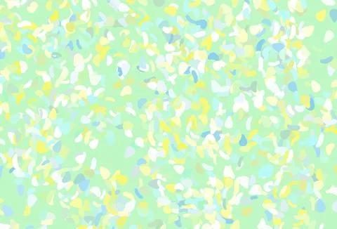 Light green, yellow vector pattern with chaotic shapes. Stock Illustration
