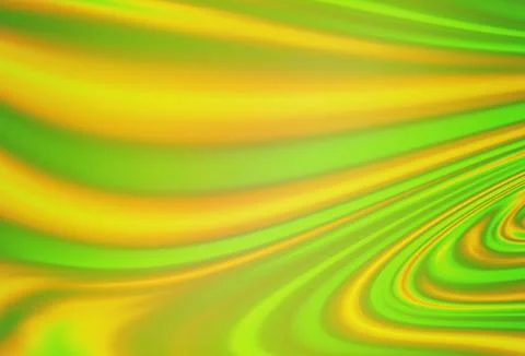 Light Green, Yellow vector pattern with liquid shapes. Stock Illustration