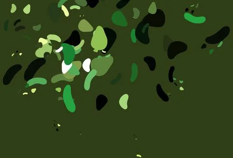 Light Green, Yellow vector pattern with chaotic shapes. Stock Illustration